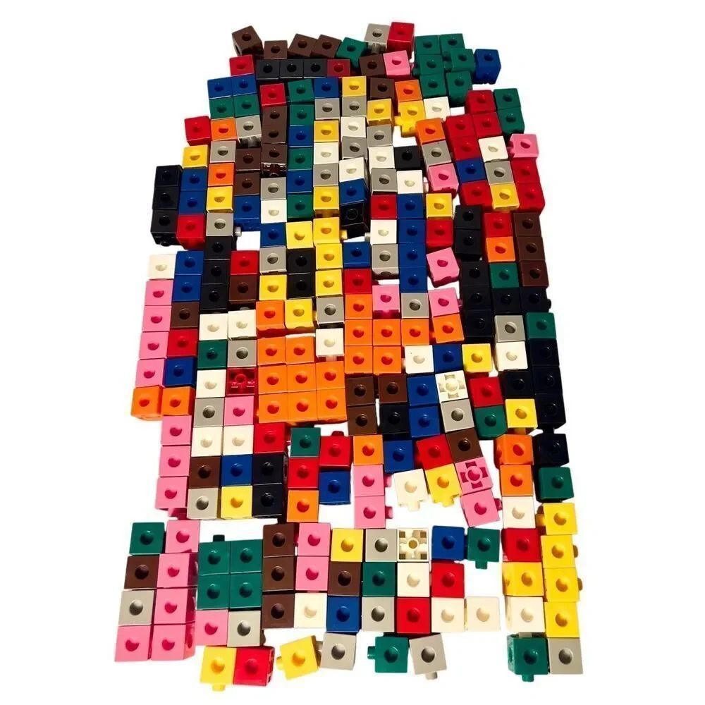 Unifix Interlocking Counting Cubes Math Manipulative Preowned Mix Color 200+ - Picture 3 of 7